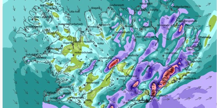 Ný lægð úr suðvestri á morgun