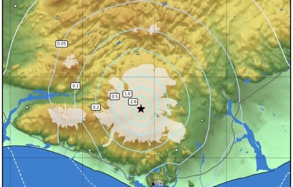 Jarðskjálftahrina í Mýrdalsjökli – Stærsti skjálftinn 4,4