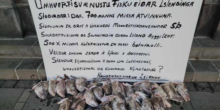 Mótmælagjörningur sjómanna