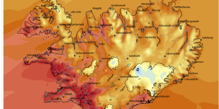Allt að 18 stiga hiti í dag