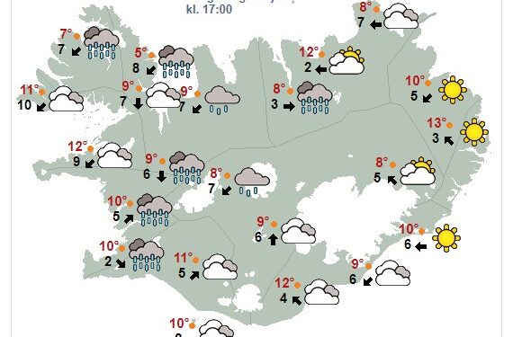 Úrhellisrigning í allan dag