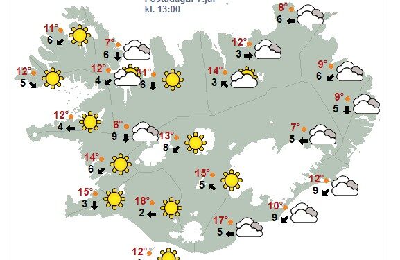 Jafnvel 21 til 23 stig – ,,Ef ekki að fara í gönguferðir eða útilegu, þá hvenær?“