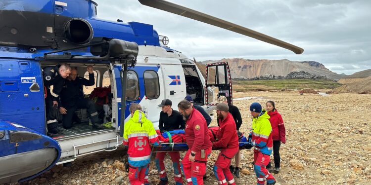 Þyrlusveitin kölluð sex sinnum út