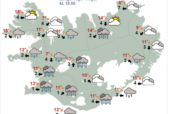 Veðrið um verslunarmannahelgina