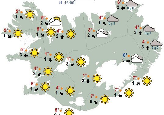 Hægur vindur og bjart veður