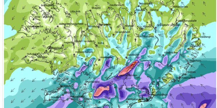 Næsta lægð nálgast landið