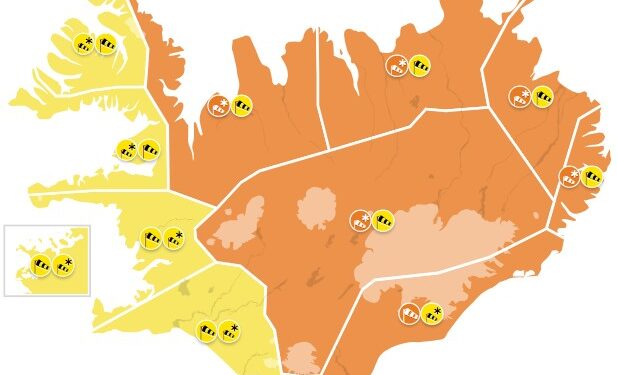 Djúp lægð og appelsínugul viðvörun