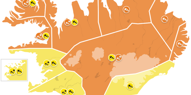 Rok eða ofsaveður á öllu landinu