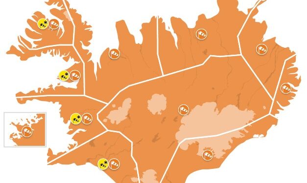 Appelsínugul viðvörun vegna óveðurs