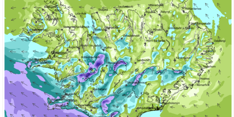 Lægð nálgast – vindur og rigning