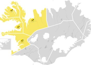 Gul viðvörun vegna veðurs