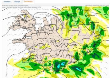 Gul viðvörun vegna veðurs