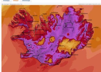 Hitinn getur farið yfir 28 stig – mögulegt að met verði slegin