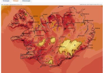 12 til 20 stiga hiti og gosmóða
