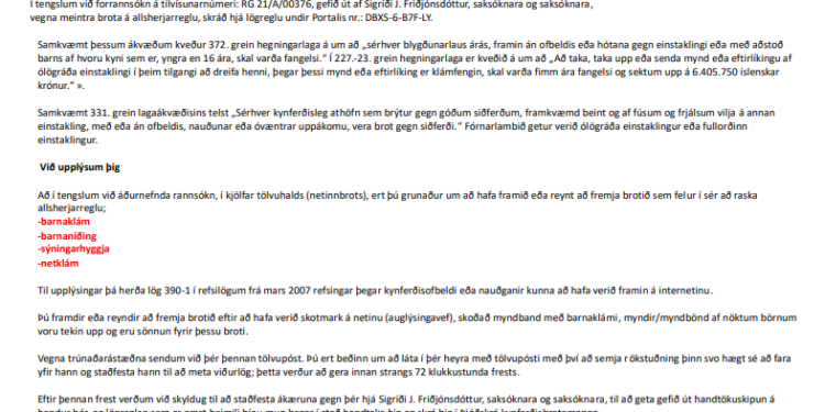 Svikapóstar í nafni lögreglu, ríkislögreglustjóra og ríkissaksóknara