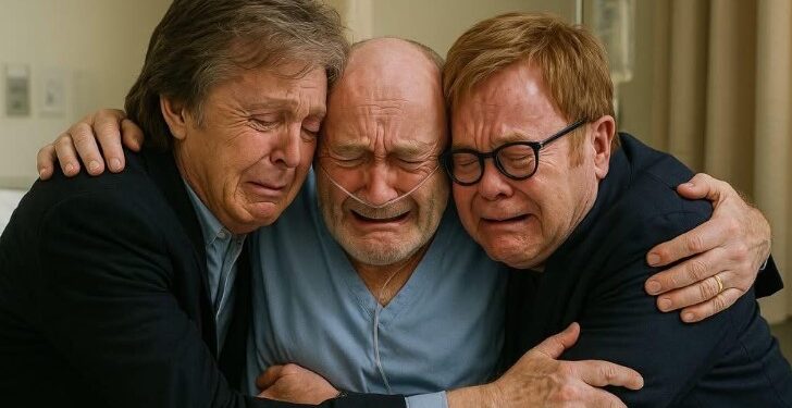 Paul McCartney og Elton John sungu fyrir Phil Collins