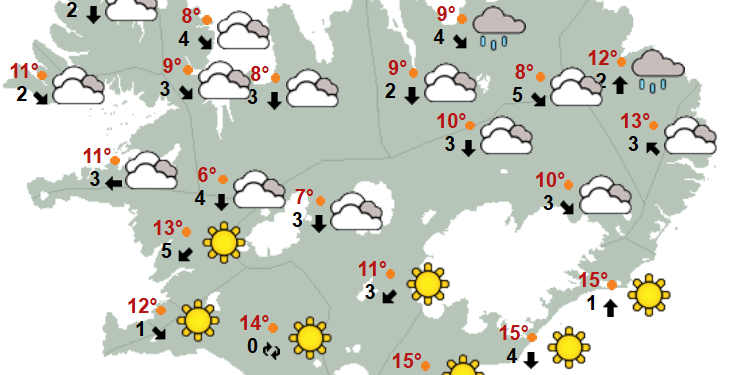 Rólegt veður í dag – Hiti -10-20 stig um helgina