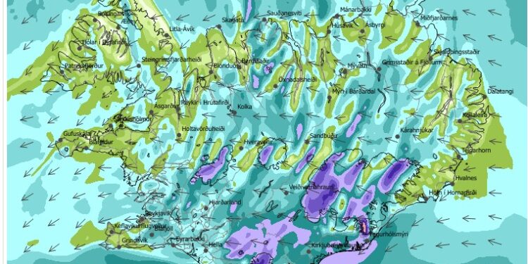 Gul viðvörun – Fellibylur út af Vestmannaeyjum