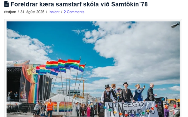 Samtökin 78 kærð fyrir „…oft argasta klám“ í skólum