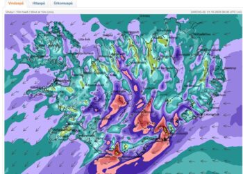 Víðáttumikil lægð veldur hvassri norðaustanátt – Veðurviðvaranir