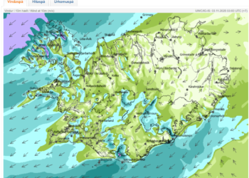 Norðaustlæg átt og víða kaldi eða strekkingur