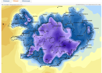 Hiti 0 til 6 stig en allt annað veður framundan