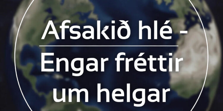 Engar sjónvarpsfréttir um helgar