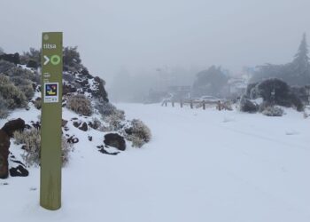 Snjór á Tenerife – hitastig lækkaði í -4°C