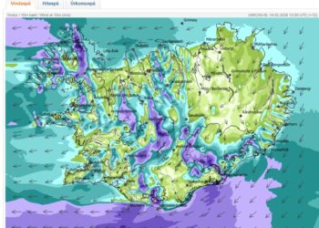 Hvessir og frost 5 til 15 stig