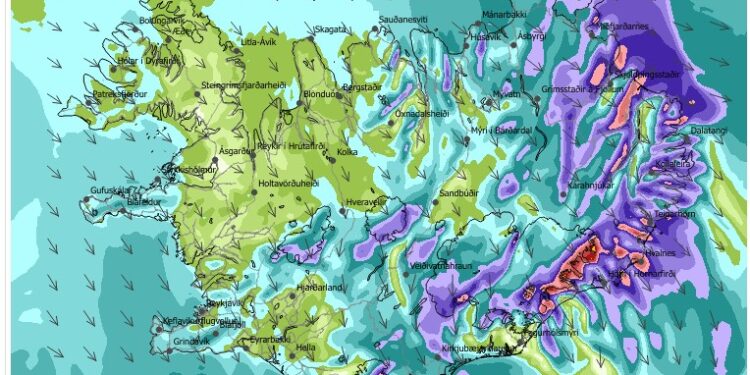 Viðvörun – Frost um allt land og rok framundan