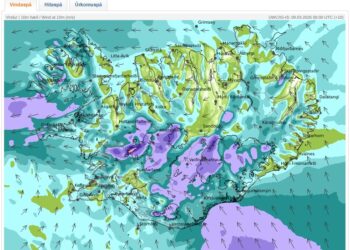 Vaxandi austan- og suðaustanátt – norðanhríð á norðvesturlandi
