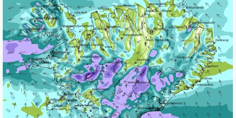 Vaxandi austan- og suðaustanátt – norðanhríð á norðvesturlandi