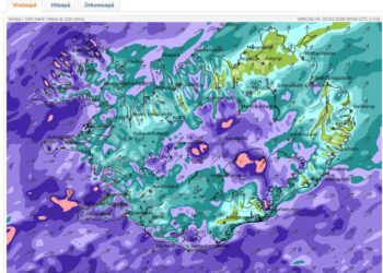 Viðvörun: Djúp lægð með hvassviðri, stormi og éljagangi