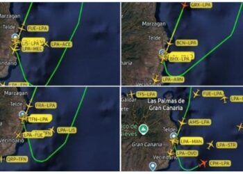 Um fjörutíu flug felld niður á Tenerife