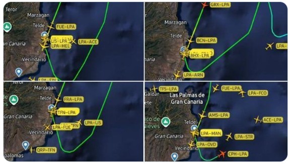 Um fjörutíu flug felld niður á Tenerife
